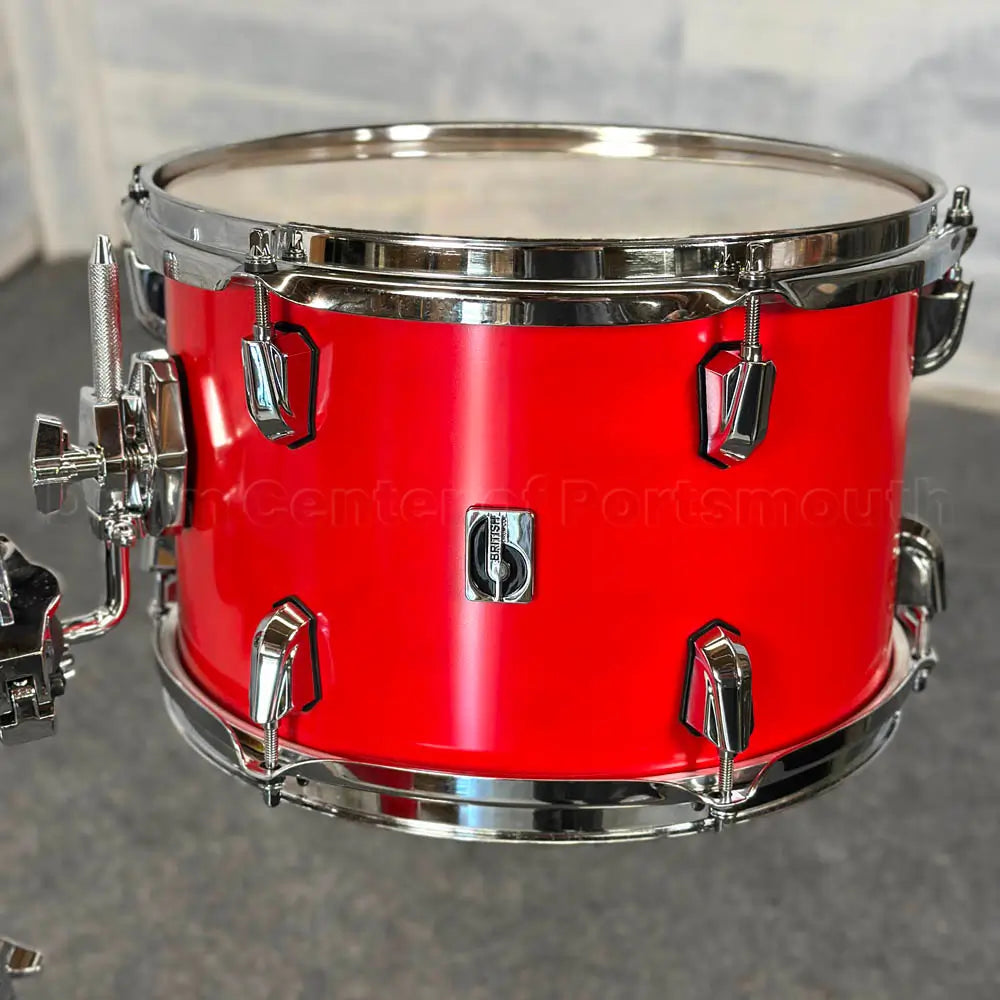 British Drum Company Enigma 4pc Drum Set 22/10/12/16 Satin Scarlett